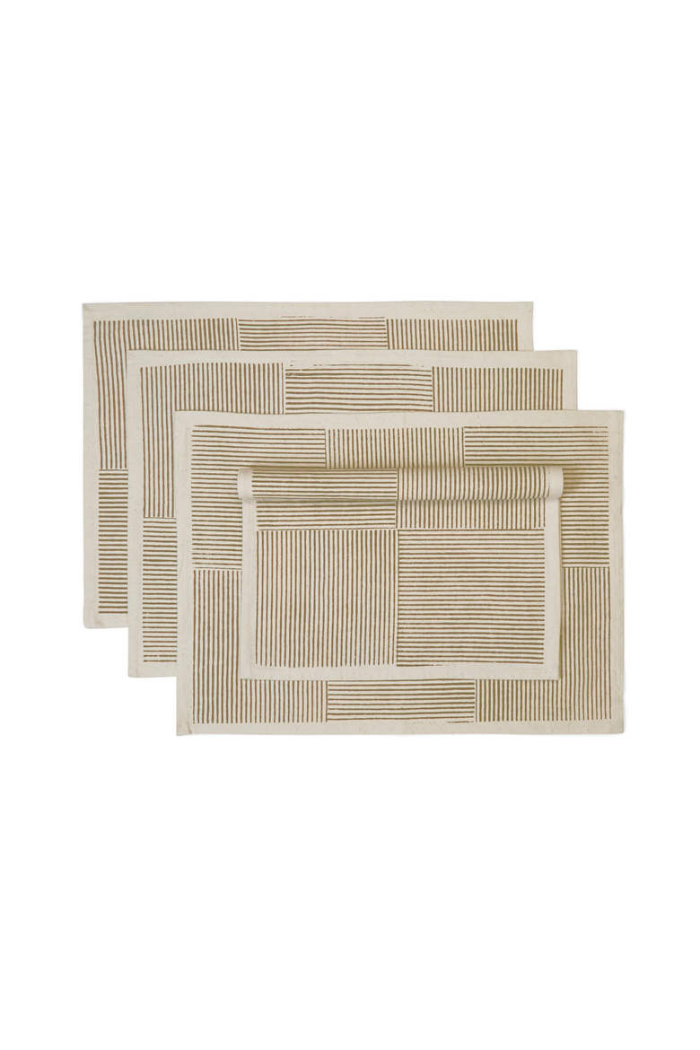 FIELDLINE Placemats - Set of 4, Main, color, Spruce