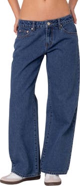 EDIKTED Raelynn Washed Wide Leg Jeans