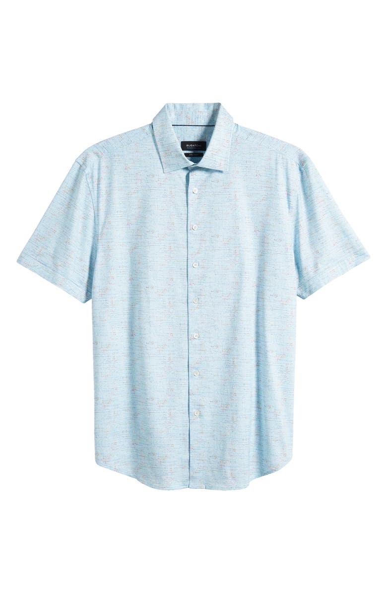 Bugatchi OoohCotton<sup
®</sup
 Short Sleeve Button-Up Shirt, Main, color, 