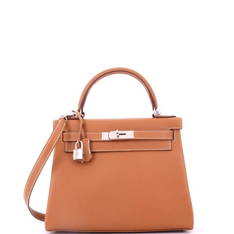 Kelly Handbag Brown Madame with Palladium Hardware 28