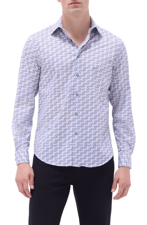 James OoohCotton® Dot Print Button-Up Shirt