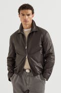 Brunello Cucinelli Nappa leather outerwear jacket