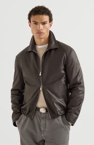 Brunello Cucinelli Nappa leather outerwear jacket