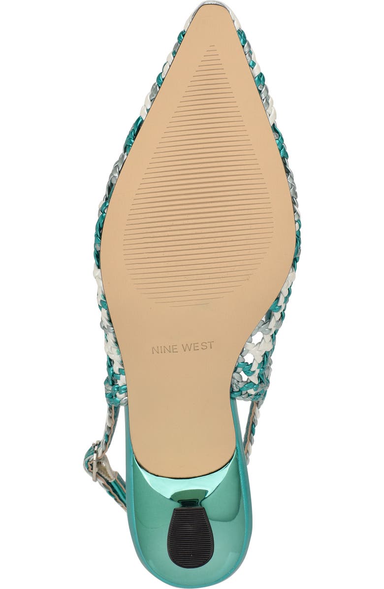 Nine West Madalene Pointed Toe Slingback Pump, Alternate, color, Medium Green