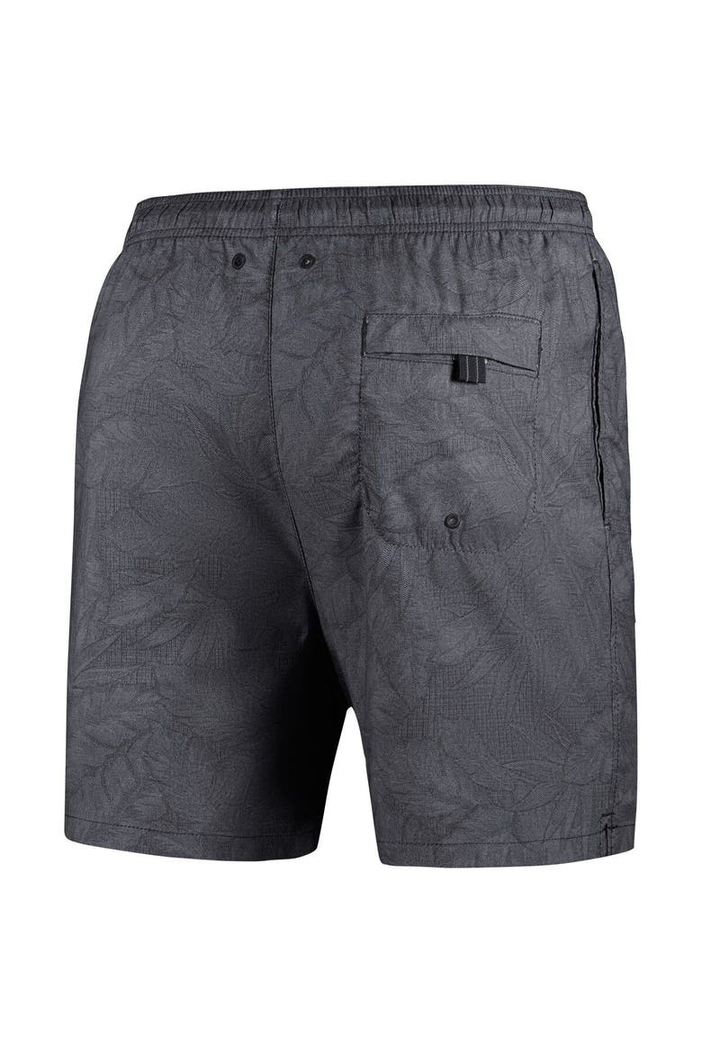 Men's Tommy Bahama Black Indiana Hoosiers Naples Layered Leaves Swim Trunks, Alternate, color, Black