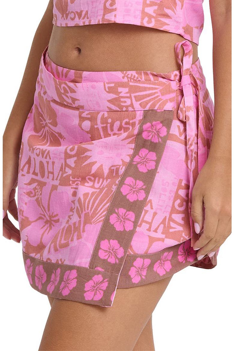 Sun Faded Wrap Miniskirt, Alternate, color, PARTY PINK
