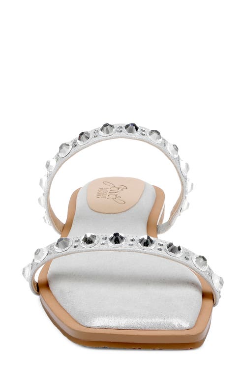 Jewel Badgley Mischka Honesty Slide Sandal In Silver