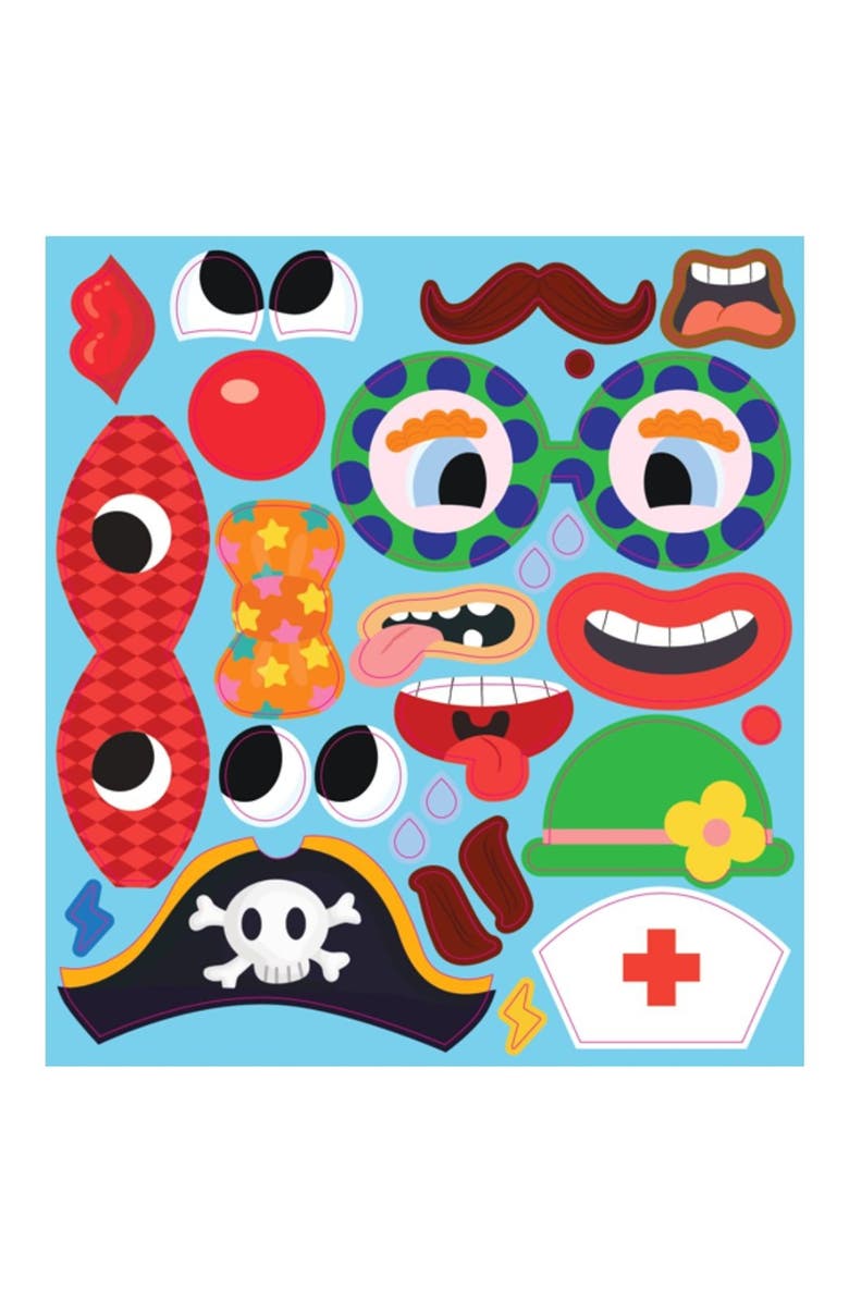 Buddy & Barney Reusable Silicone Sticker Book, Silly Faces, Kids 3+, Alternate, color, Multicolored