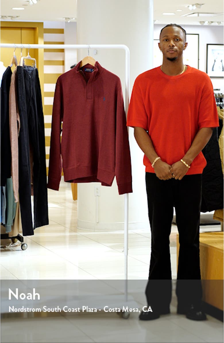 Cotton Blend Quarter Zip Pullover, sales video thumbnail