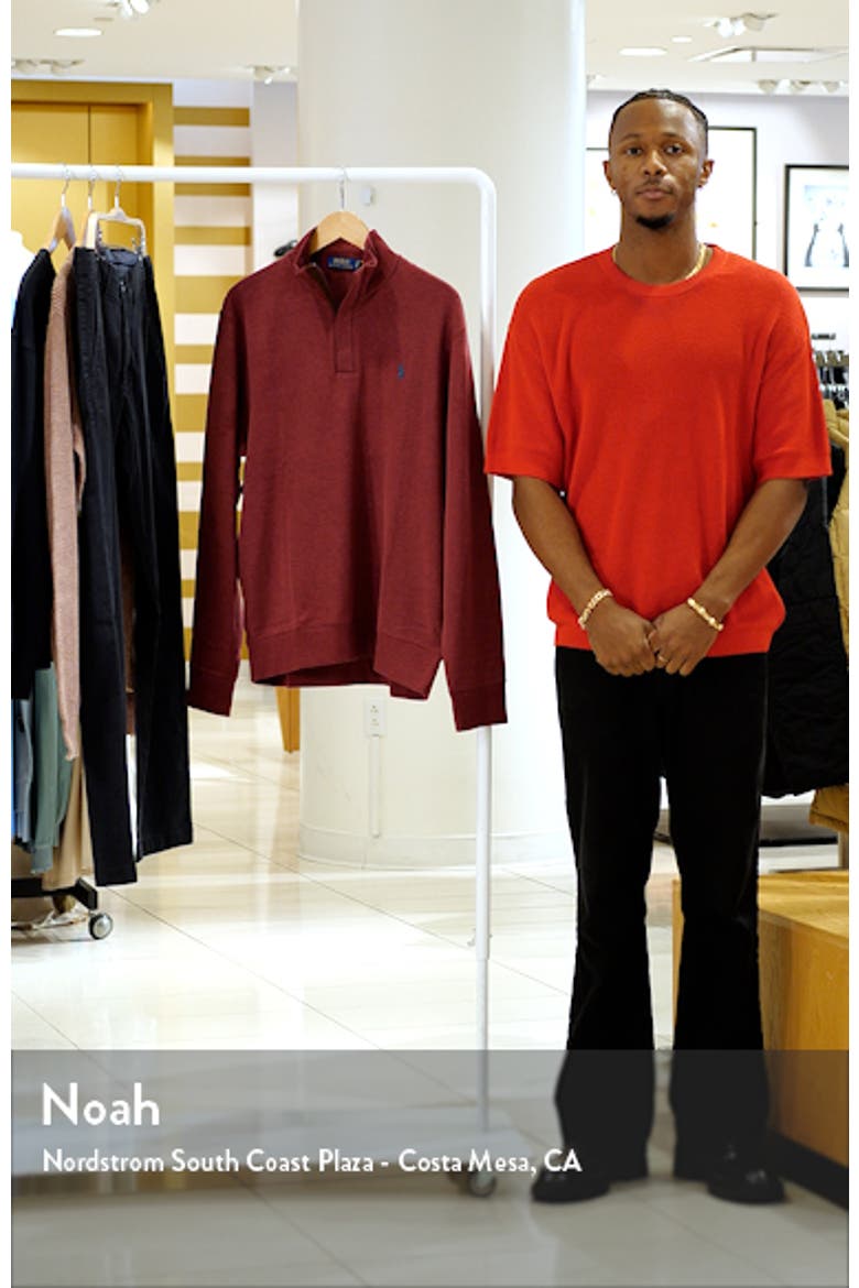 Cotton Blend Quarter Zip Pullover video