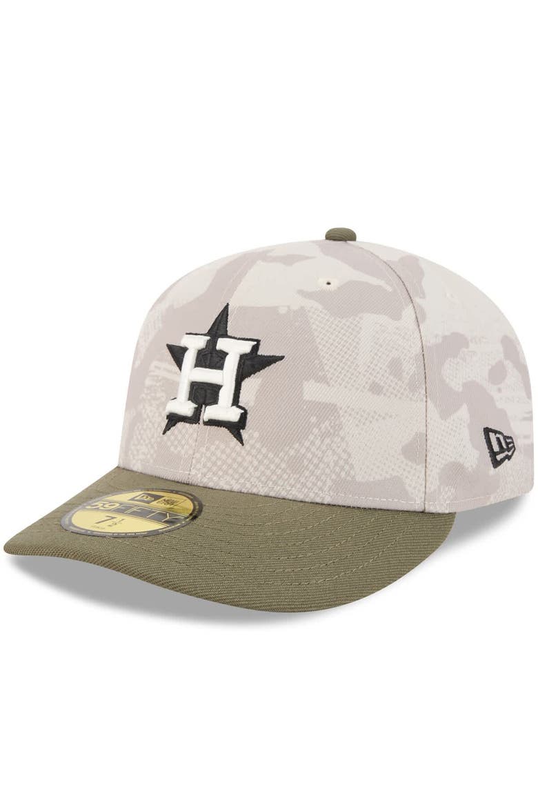 Men's New Era Light Beige/Olive Houston Astros 2025 Armed Forces Day 59FIFTY Fitted Hat, Alternate, color, Light Beige