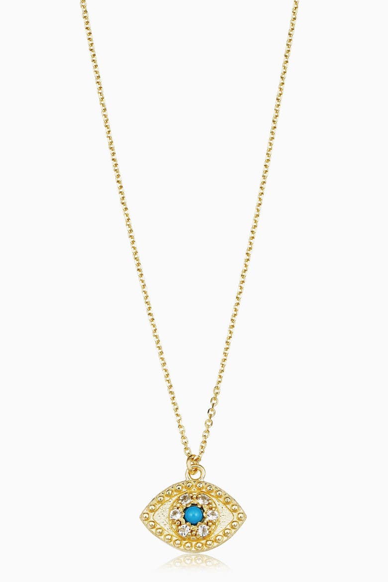 14K Yellow Gold Evil Eye Pendant, Main, color, Yellow Gold