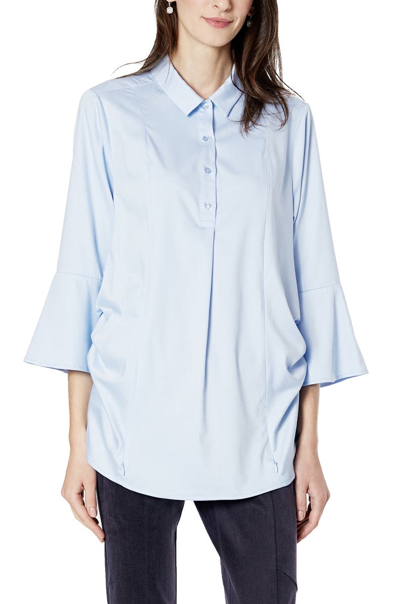 Emilia George Olivia Bell Cuff Maternity/Nursing Shirt, Main, color,