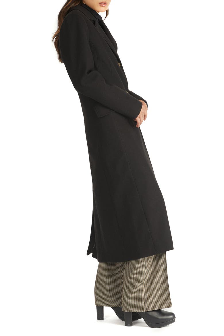 Military Power Coat, Alternate, color, BLACK
