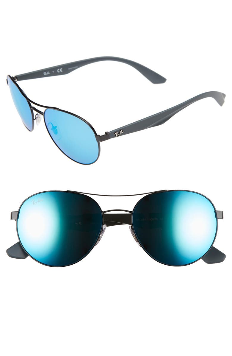 Ray-Ban 55mm Aviator Sunglasses, Main, color,