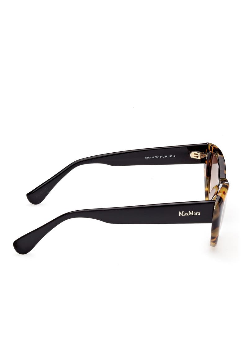 51mm Cat Eye Sunglasses, Alternate, color, SHINY TOKYO TORTIOSE BLACK
