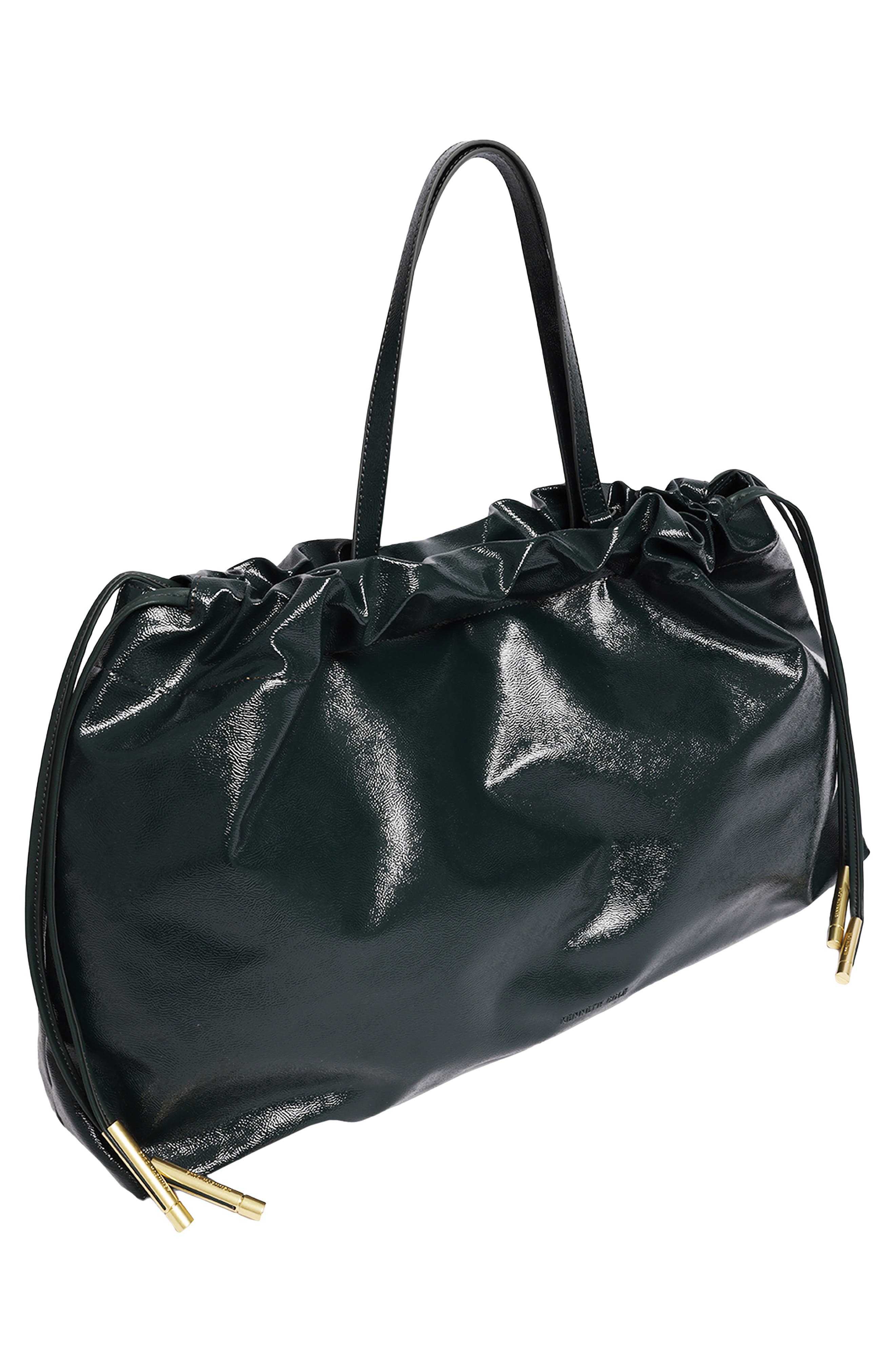 Riverside Oversized Faux Leather Tote, Alternate, color, LODEN