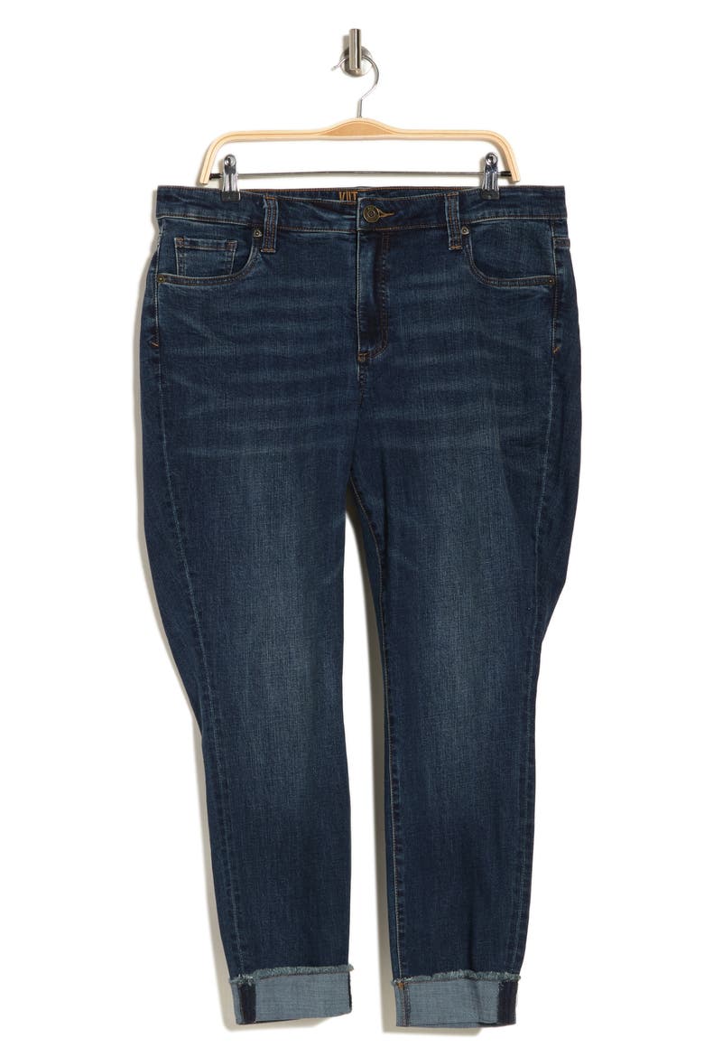 Ascher Cuffed Ankle Straight Leg Jeans, Alternate, color, WEDELIA