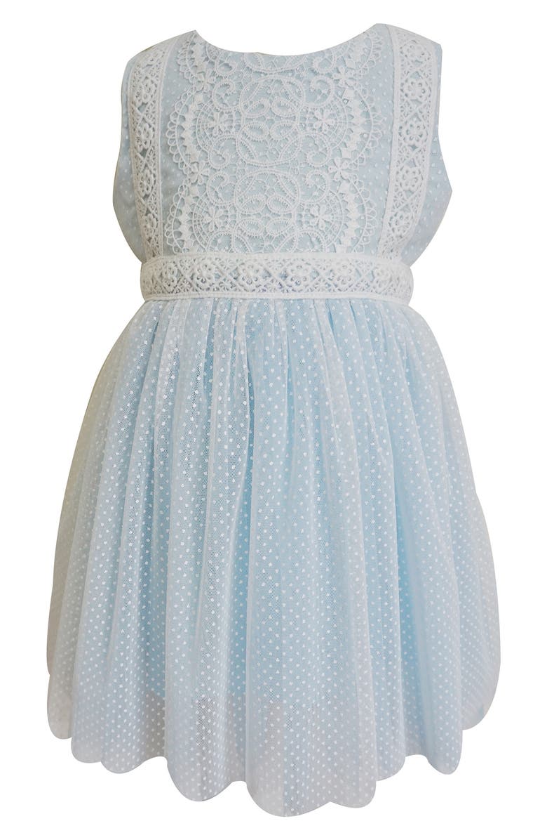 Popatu Lace & Tulle Party Dress, Main, color, Blue