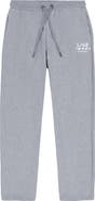 L/AB OFF-WHITE Diagonal Stripe Logo Cotton French Terry Sweatpants