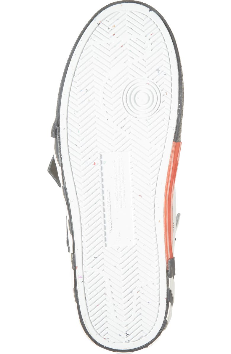 Off-White High Top Vulcanized Leather Sneaker, Alternate, color, White Black