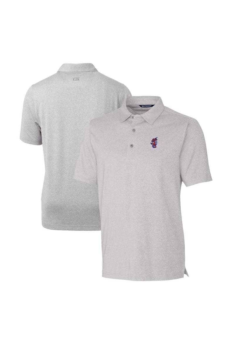 Men's Cutter & Buck Heather Gray Florida Gators Swinging Gator Forge Heathered Stretch Polo, Main, color, Heather Gray