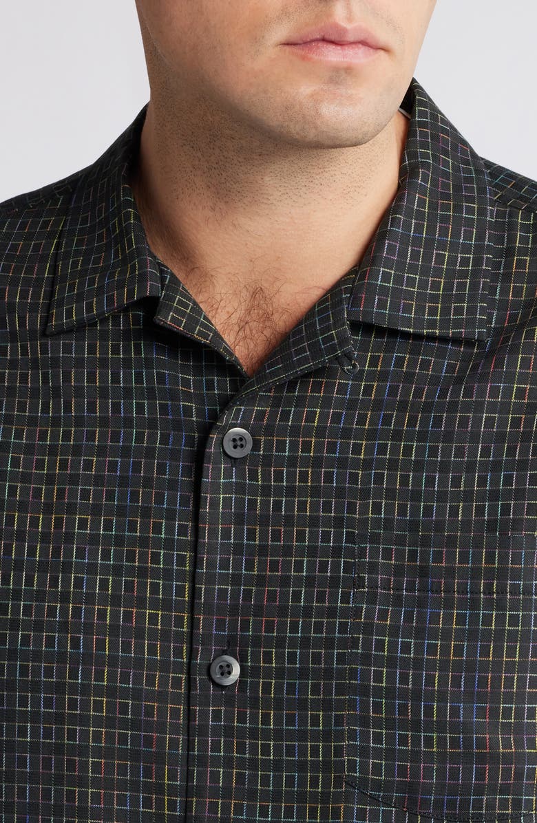 Tommy Bahama Coconut Point Prismatic Check IslandZone<sup>®</sup> Performance Camp Shirt, Alternate, color,