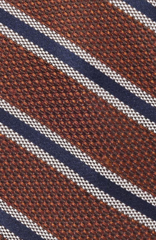 Nordstrom Talman Stripe Silk Tie In Brown
