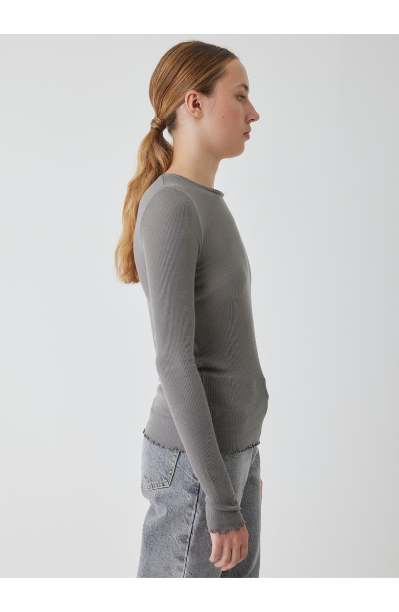 Majestic Filatures Micro Modal Baby Rib Cashmere Long Sleeve Crewneck, Alternate, color, 