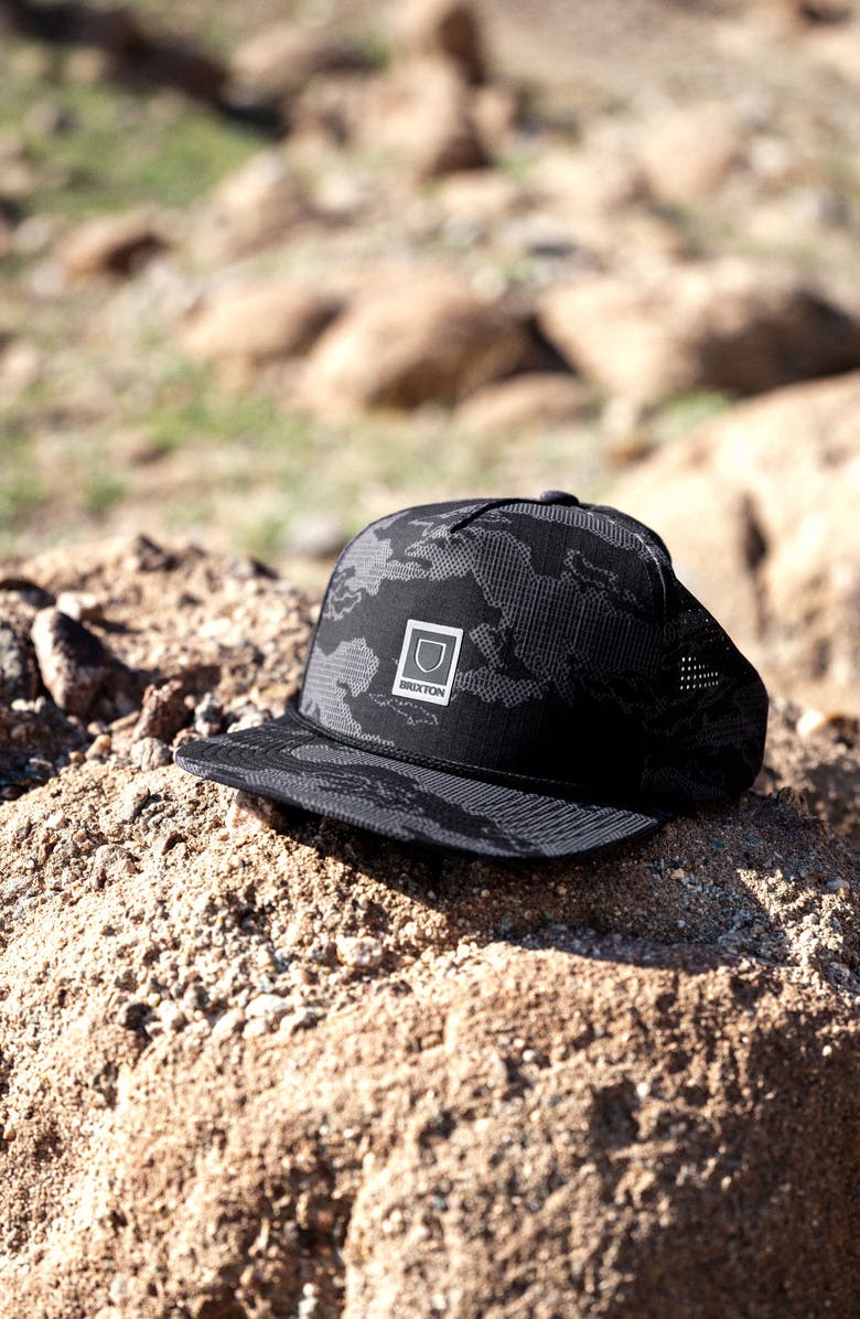 Brixton Journey MP Performance Snapback Hat, Alternate, color, Black Tiger Camo