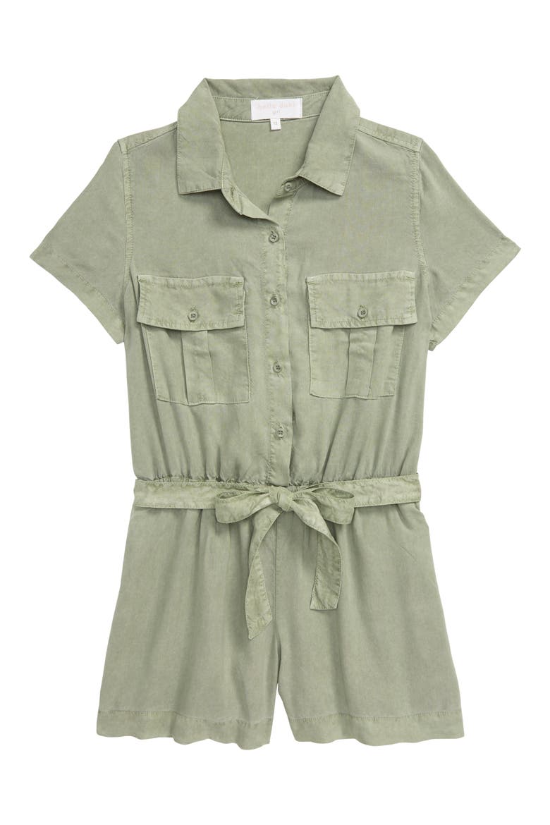 Utility Pocket Romper, Main, color, OLIVE