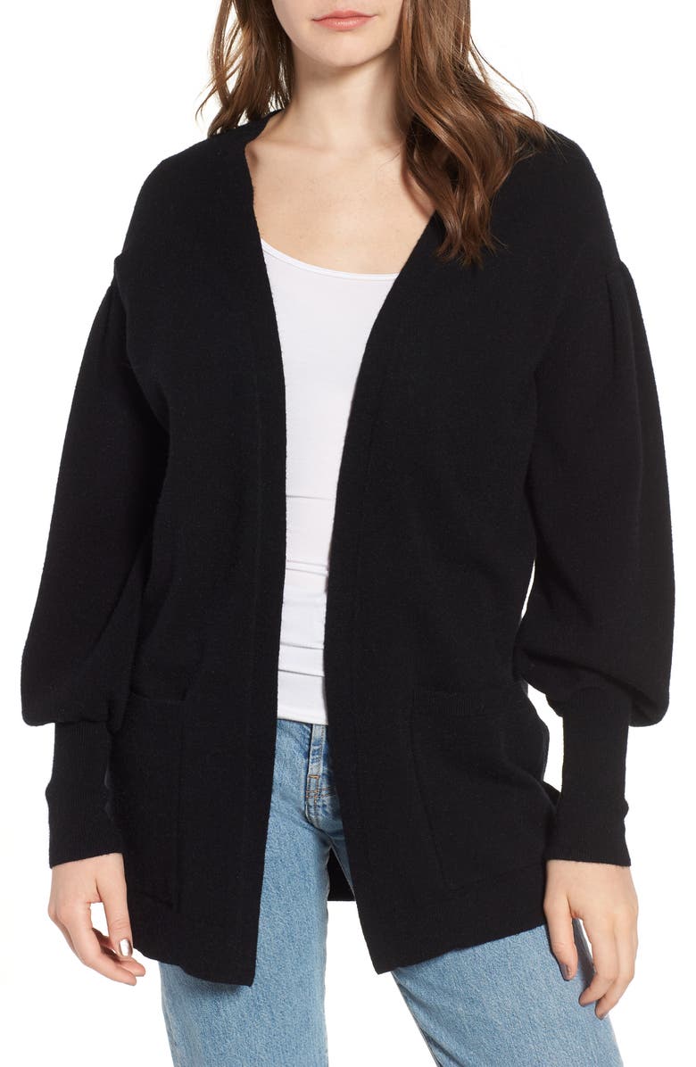 Hinge Balloon Sleeve Cardigan, Main, color, 