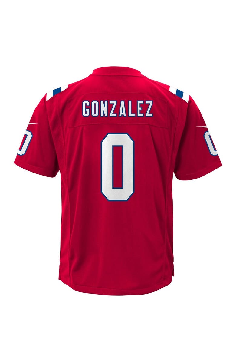 Nike Youth Nike Christian Gonzalez Red New England Patriots Alternate Game Jersey, Alternate, color, Red