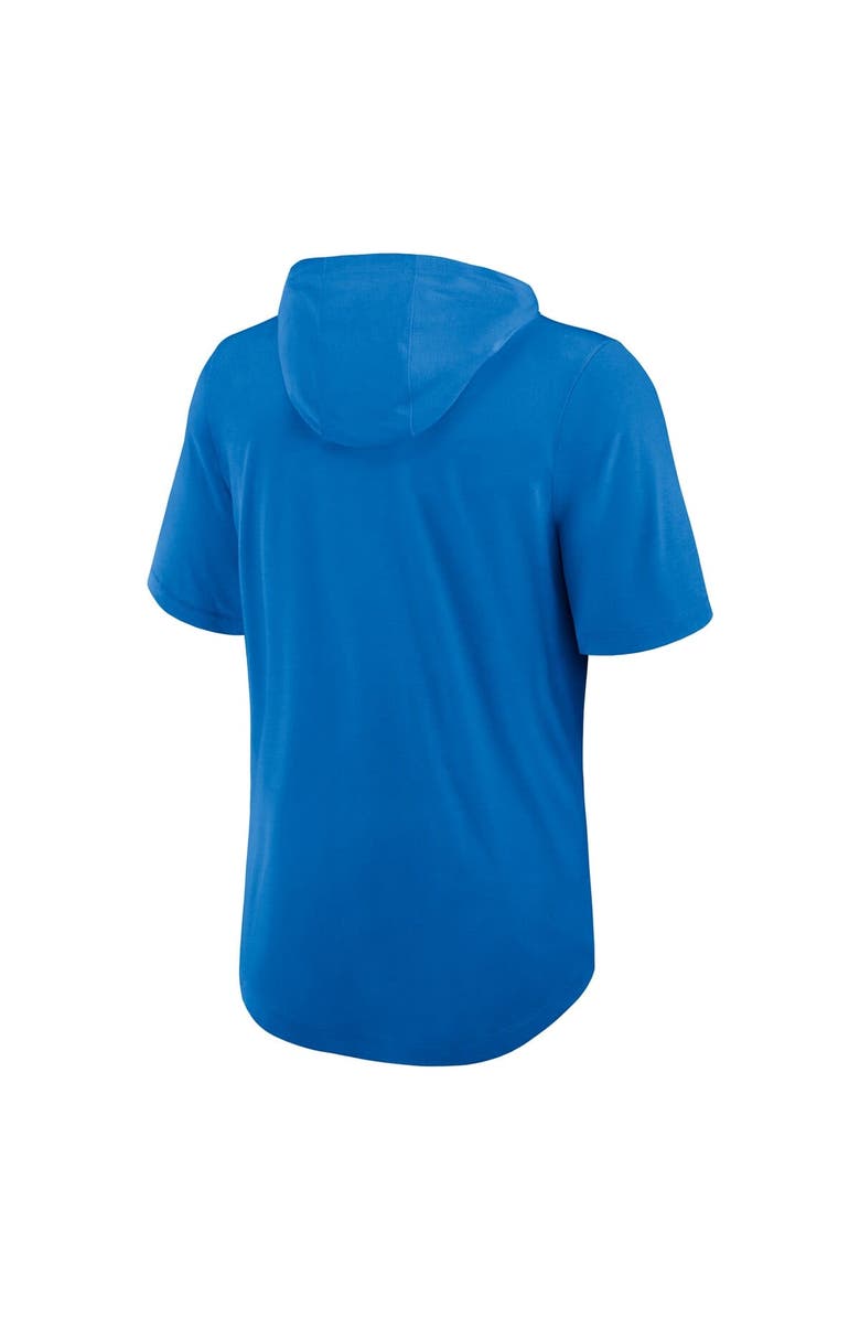 Nike Men's Nike Blue Detroit Lions Lockup Tri-Blend Hoodie T-Shirt, Alternate, color, Blue