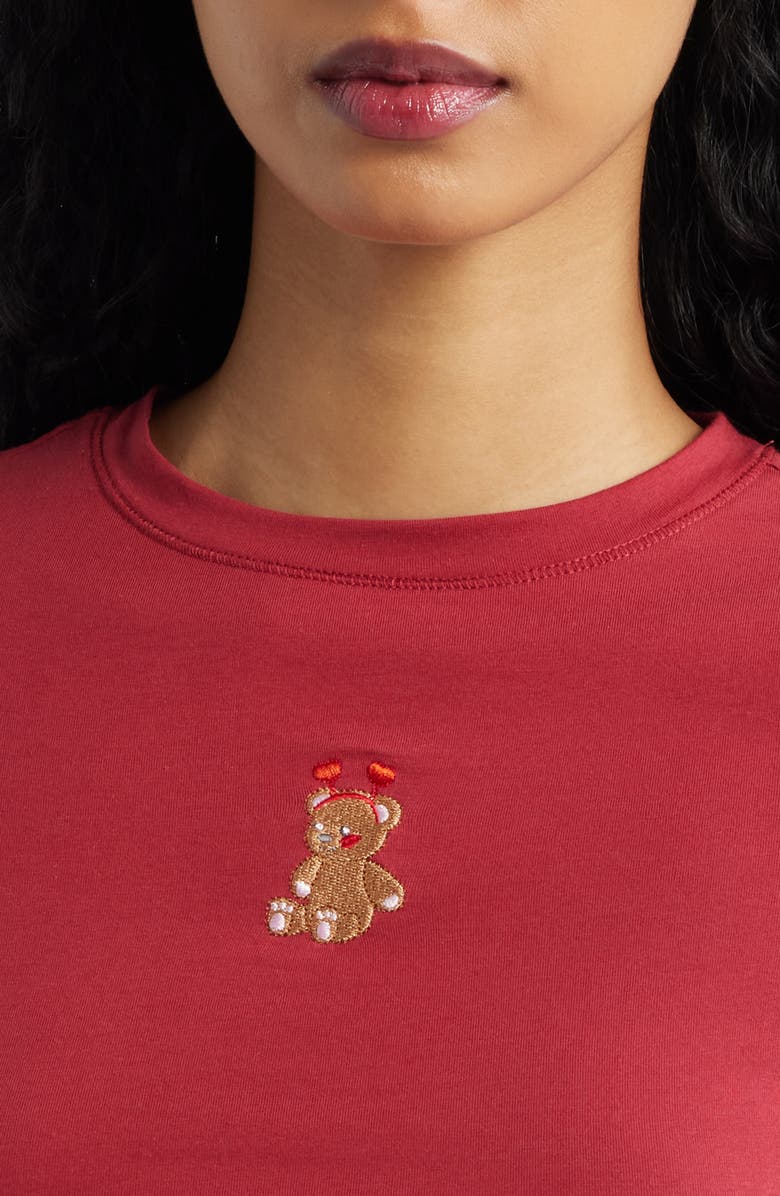 HAPPY CAMP3R Sweetheart Bear Baby Tee, Alternate, color, Deep Red