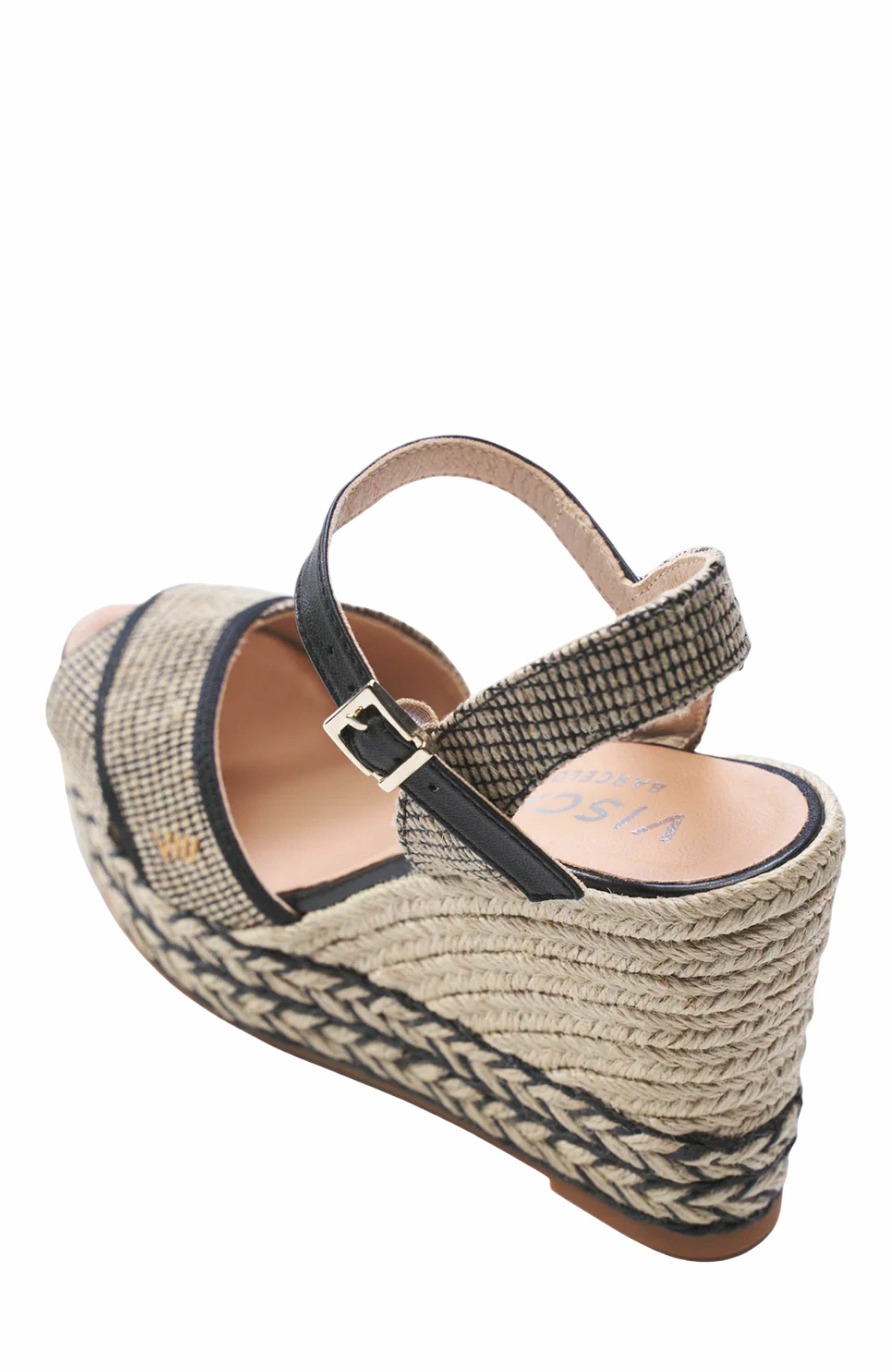 VISCATA Empuria Canvas Espadrille Sandal Wedges, Alternate, color, 