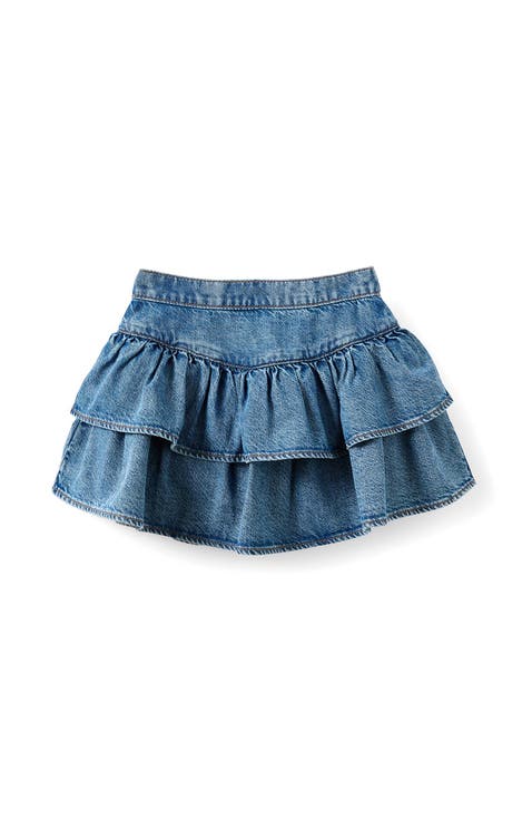Kid's Frill Denim Skirt