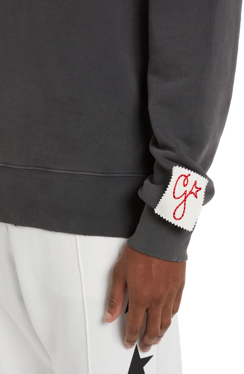 Golden Goose Golden Missing Logo Sweatshirt, Alternate, color, Anthracite