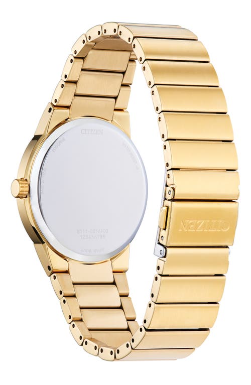 Citizen Eco-drive Men's Modern Axiom Gold-tone Stainless Steel Bracelet Watch 40mm In Gold