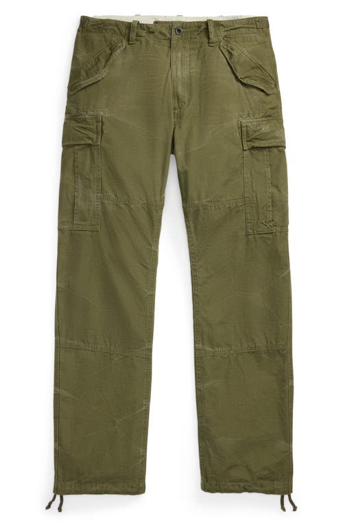 Polo Ralph Lauren Lightweight Rustic Canvas Cargo Pants In Green
