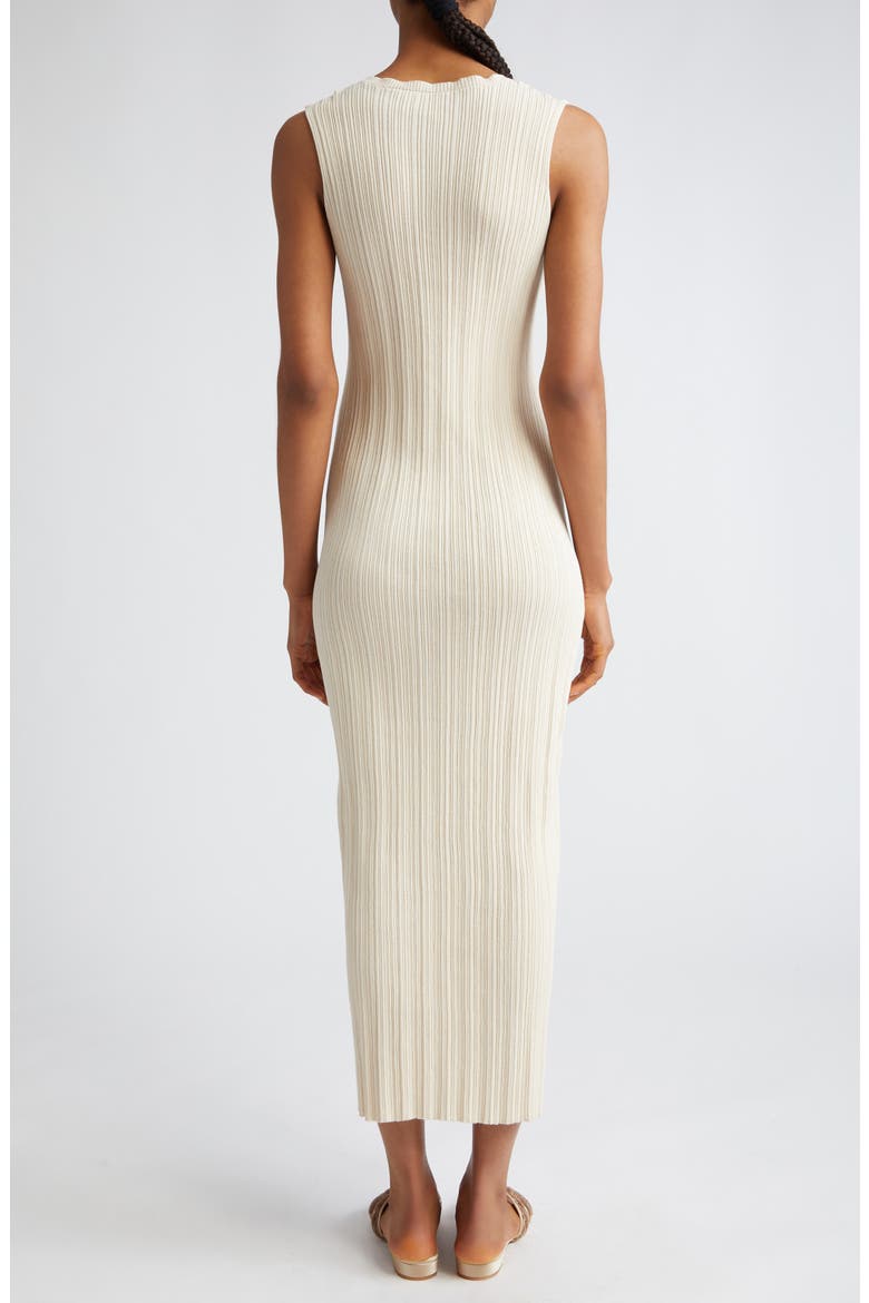 Sleeveless Cotton Rib Midi Sweater Dress, Alternate, color, SAND