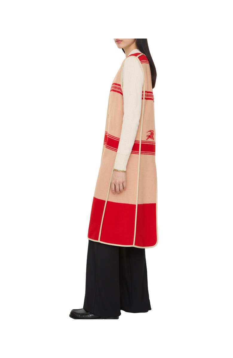 Burberry Long Gabardine Fitzrovia Trench Coat with Warmer, Alternate, color, Limestone Beige