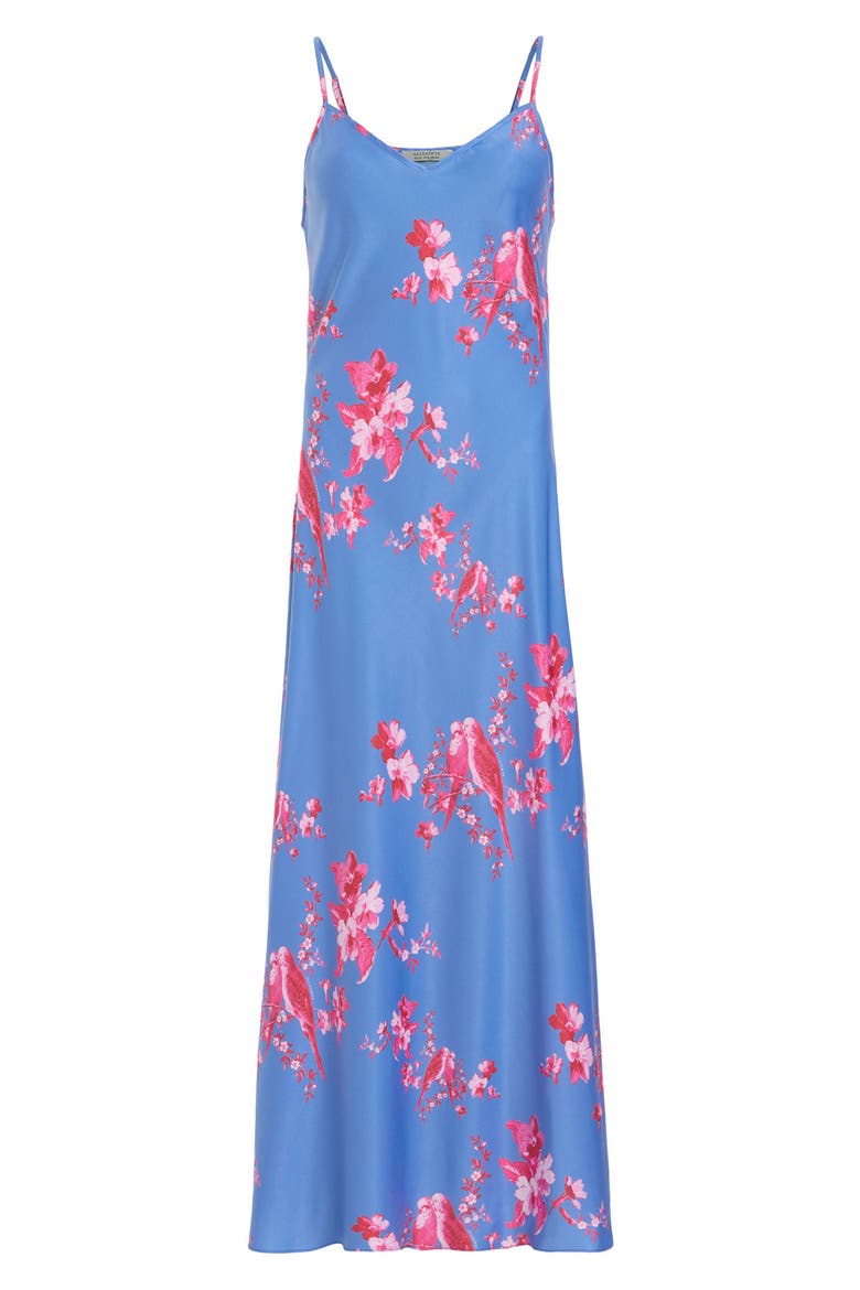 Bryony Iona Floral Print Slipdress, Alternate, color, NEON PINK