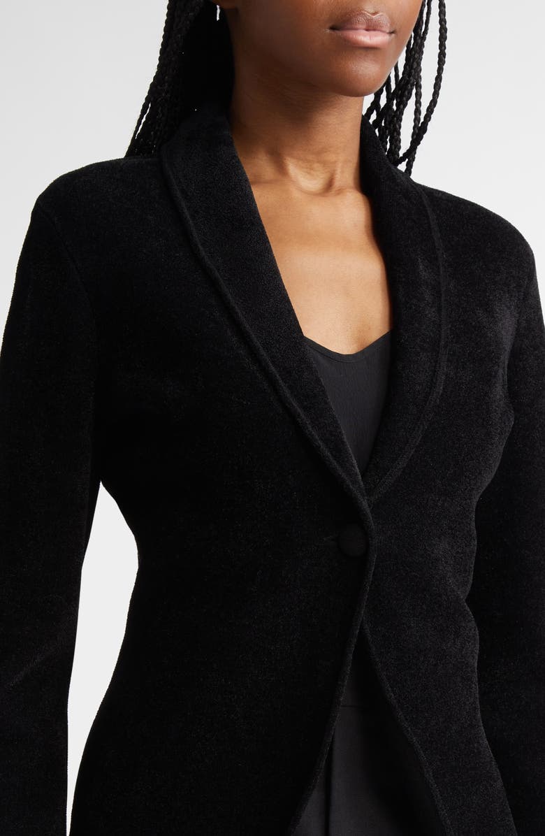 Emporio Armani One-Button Chenille Jacket, Alternate, color, 