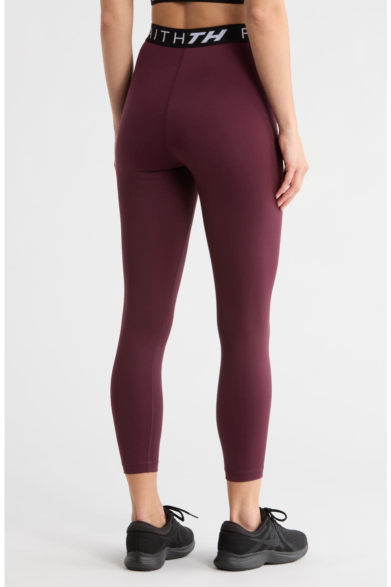 Exposed Waistband Full Length Leggings, Alternate, color, WINE TASTING/ MALBEC