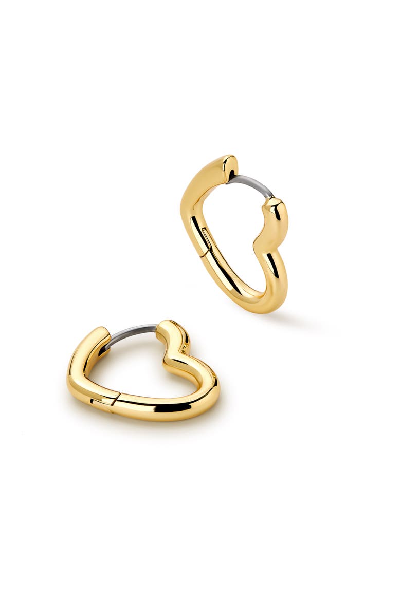 Heart Earrings - Daryl, Main, color, Gold