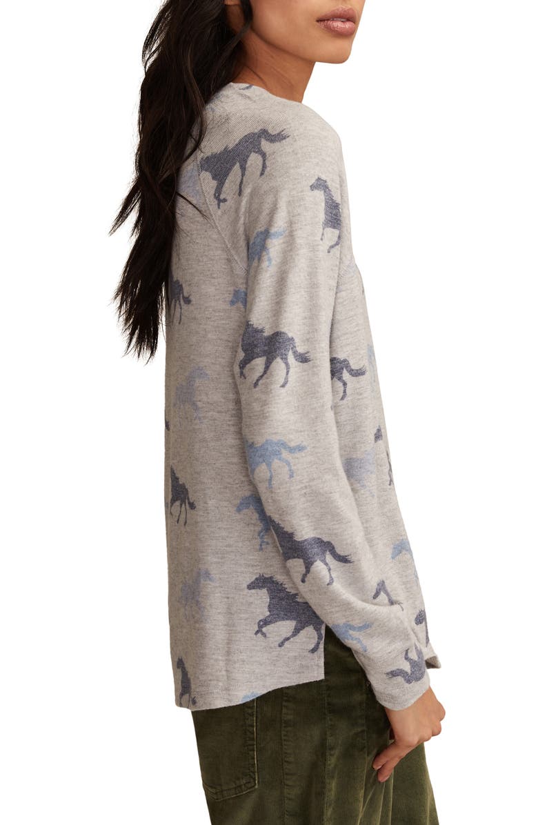 Lucky Brand Cloud Raglan Sleeve Knit Top, Alternate, color, Grey Heather Multi