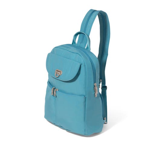 Baggallini Coastal Flip Lock Day Pack In Seaside Blue