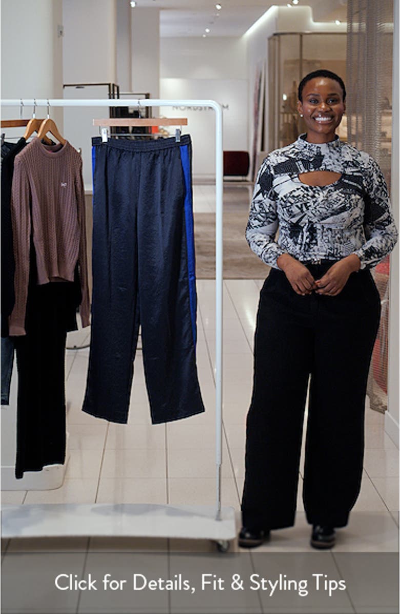The Easy Pull-On Satin Track Pant, sales video thumbnail