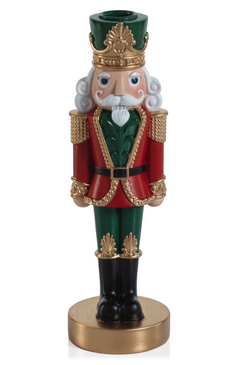 Zodax Feya Nutcracker Candleholder, Main, color, Red/ Green/ Black/ Gold/ White